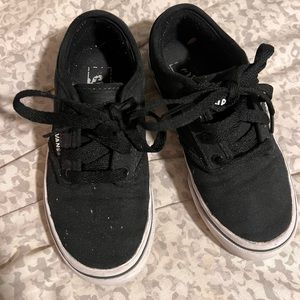 Kids size 12 black fabric vans